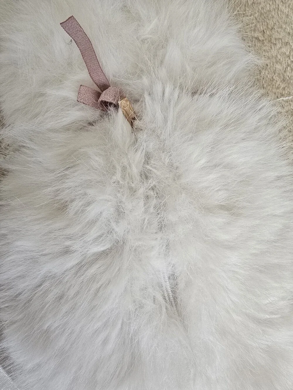 Plush White Cat Backpack with Pink Bow